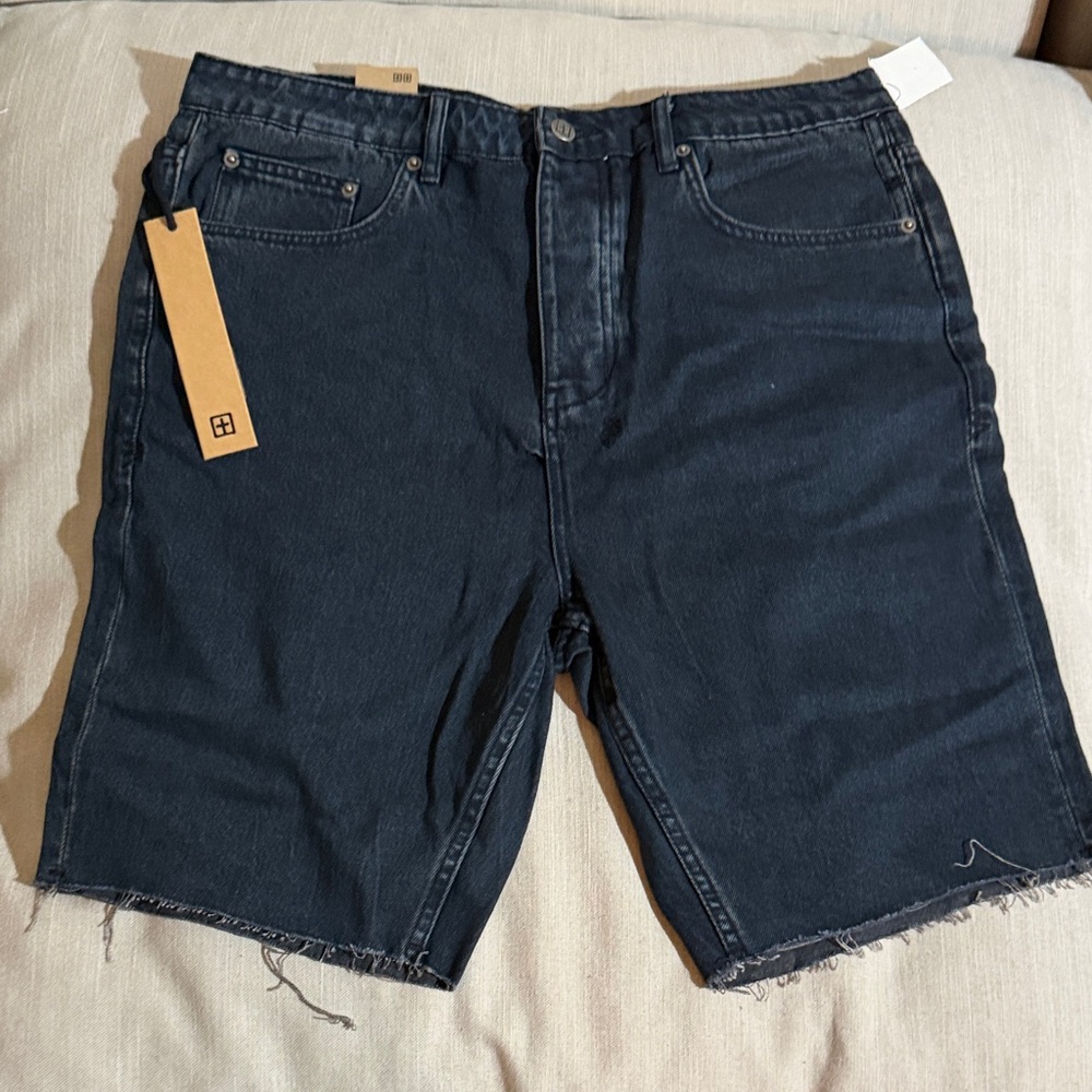 Ksubi Dark Blue Jean Shorts